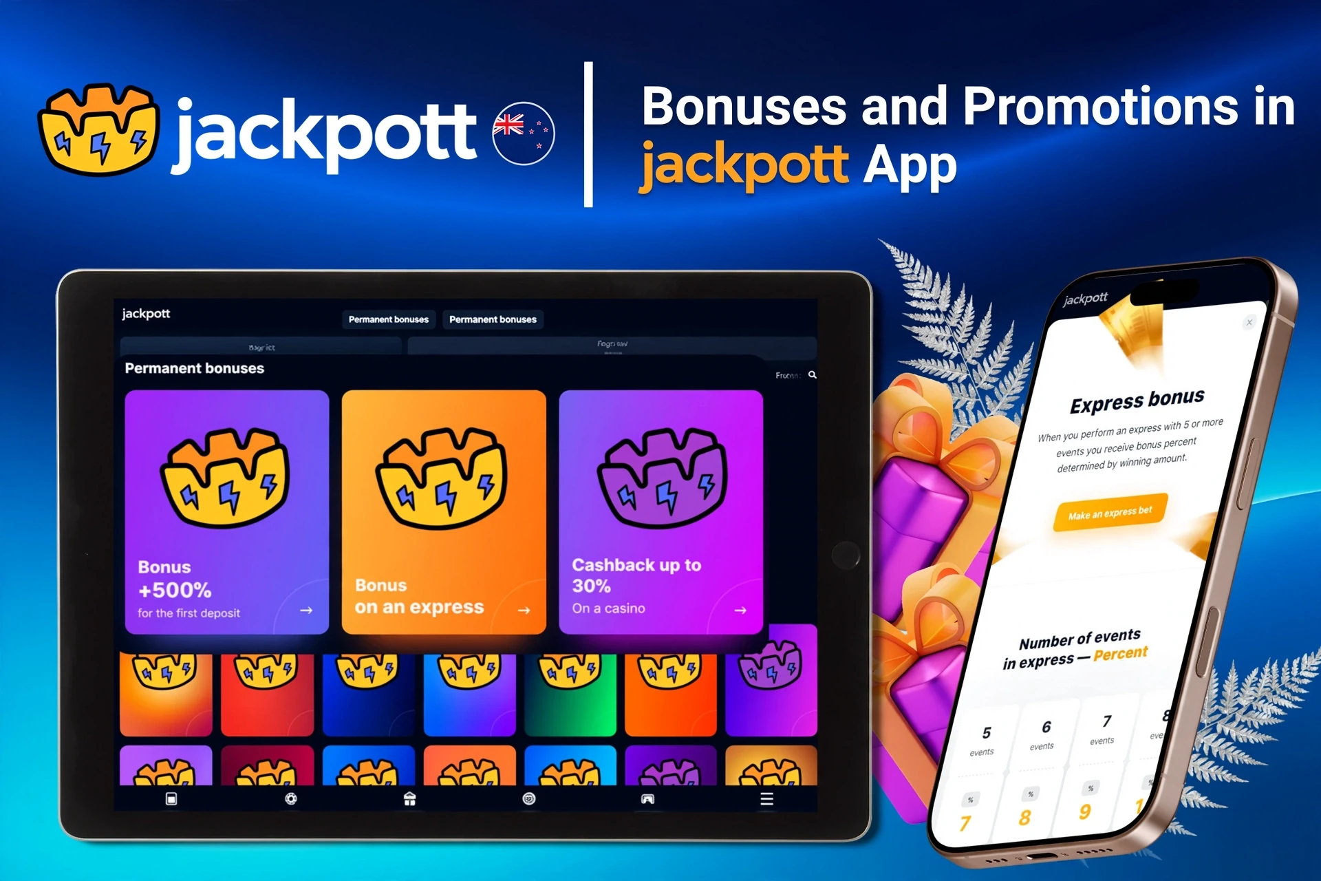Registration process on the Jackpotter mobile app with social login options